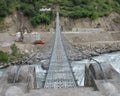 Suspension bridge over Bhote Khosi