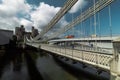 Suspension Bridge over the River Conwy in north Wales, United Kingdon Royalty Free Stock Photo