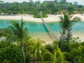 Suspension Bridge in Palawan Beach Royalty Free Stock Photo