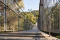 The suspension bridge in the public Nesher Park suspension bridges in Nesher city in northern Israel