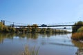 Suspension bridge through the river Aley, Rubtsovsk,