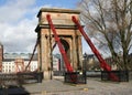 Suspension bridge, River Clyde, Glasgow Royalty Free Stock Photo