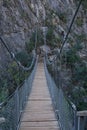 suspension bridge on the route of a thousand bridges