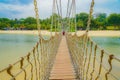 Suspension Bridge of Singapore Sentosa Island Royalty Free Stock Photo