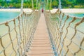 Suspension Bridge of Singapore Sentosa Island Royalty Free Stock Photo