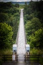 Suspension bridge St. Luzia on the bicycle track Drauradweg, Carinthia