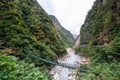 Suspension bridge in Taroko Gorge Royalty Free Stock Photo