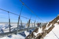 Suspension bridge on Titlis Mountain.