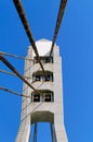 Suspension bridge tower Royalty Free Stock Photo