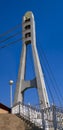 Suspension bridge tower Royalty Free Stock Photo