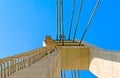 Suspension bridge tower Royalty Free Stock Photo