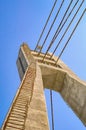 Suspension bridge tower Royalty Free Stock Photo