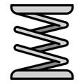 Suspension coil icon, outline style