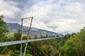 Suspension pedestrian panorama bridge over the Gummi gorge in Sigriswil, Switzerland