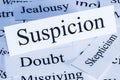 Suspicion Concept and Words