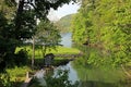 Source of River Susquehanna at Lake Otsego, Cooperstown, New York State, USA Royalty Free Stock Photo