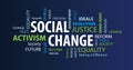 Social Change Word Cloud Royalty Free Stock Photo