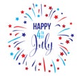 Happy Fourth of July Illustration