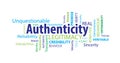 Authenticity Word Cloud Royalty Free Stock Photo