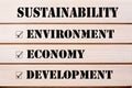 Sustainable Development Concept