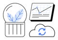 Sustainability, Data Analysis, and Cloud Backup for Environmental Research and Development Royalty Free Stock Photo