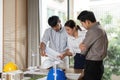 Sustainability in engineering: teamwork on architectural project planning Royalty Free Stock Photo