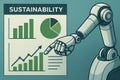 Sustainability Metrics Displayed by AI-Driven Robot Arm