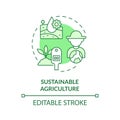 Sustainable agriculture green concept icon