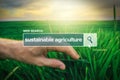 Sustainable agriculture - web search bar glossary term