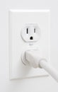 Sustainable clean green energy outlet and plug Royalty Free Stock Photo