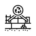 sustainable construction green building line icon vector illustration Royalty Free Stock Photo