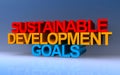 sustainable development goals on blue