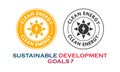 Sustainable development goals - clean energy Royalty Free Stock Photo
