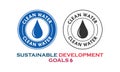 Sustainable development goals - clean water Royalty Free Stock Photo