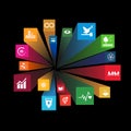 Sustainable Development Goals - the United Nations. SDG. Colorful icons Royalty Free Stock Photo