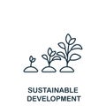 Sustainable Development icon. Monochrome simple Sustainability icon for templates, web design and infographics