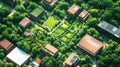 Innovative Ecofuture Design Integrates Green Spaces and Smart City Features in a Modern Urban Environment Generative AI Royalty Free Stock Photo