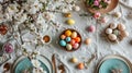 Eco-Friendly Easter Table Setting with Natural Elements
