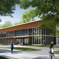 184 A sustainable educational center with eco-friendly classrooms, renewable energy systems, and experiential learning programs,