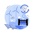 Sustainable energy abstract concept vector illustration.