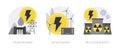 Sustainable energy source abstract concept vector illustrations.