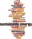 Sustainable energy word cloud Royalty Free Stock Photo