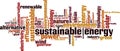 Sustainable energy word cloud Royalty Free Stock Photo