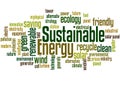 Sustainable energy word cloud concept