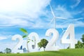 sustainable and environmentally friendly concept in 2024. Royalty Free Stock Photo