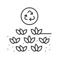 sustainable farming green living line icon vector illustration