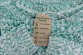 Sustainable fashion label care label on jumper