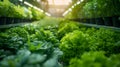Sustainable Future: High-Tech Hydroponic Farming. Concept Future of Farming, Sustainable Royalty Free Stock Photo