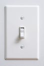 Sustainable green energy light switch turned off Royalty Free Stock Photo