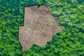 Sustainable habitat Map of Botswana Royalty Free Stock Photo
